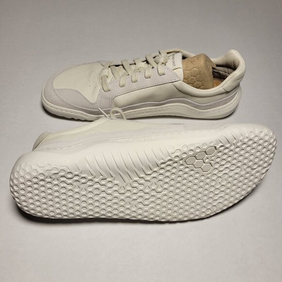 Vivobarefoot Womens Gobi II Premium Leather Sneaker in Limestone - Picture 4 of 13